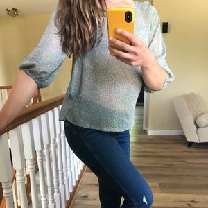 A is for Audrey Blouse in Mint size Medium